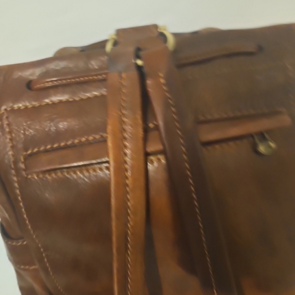 VintageThe Bridge Italy Genuine Leather Backpack - Picture 7 of 15